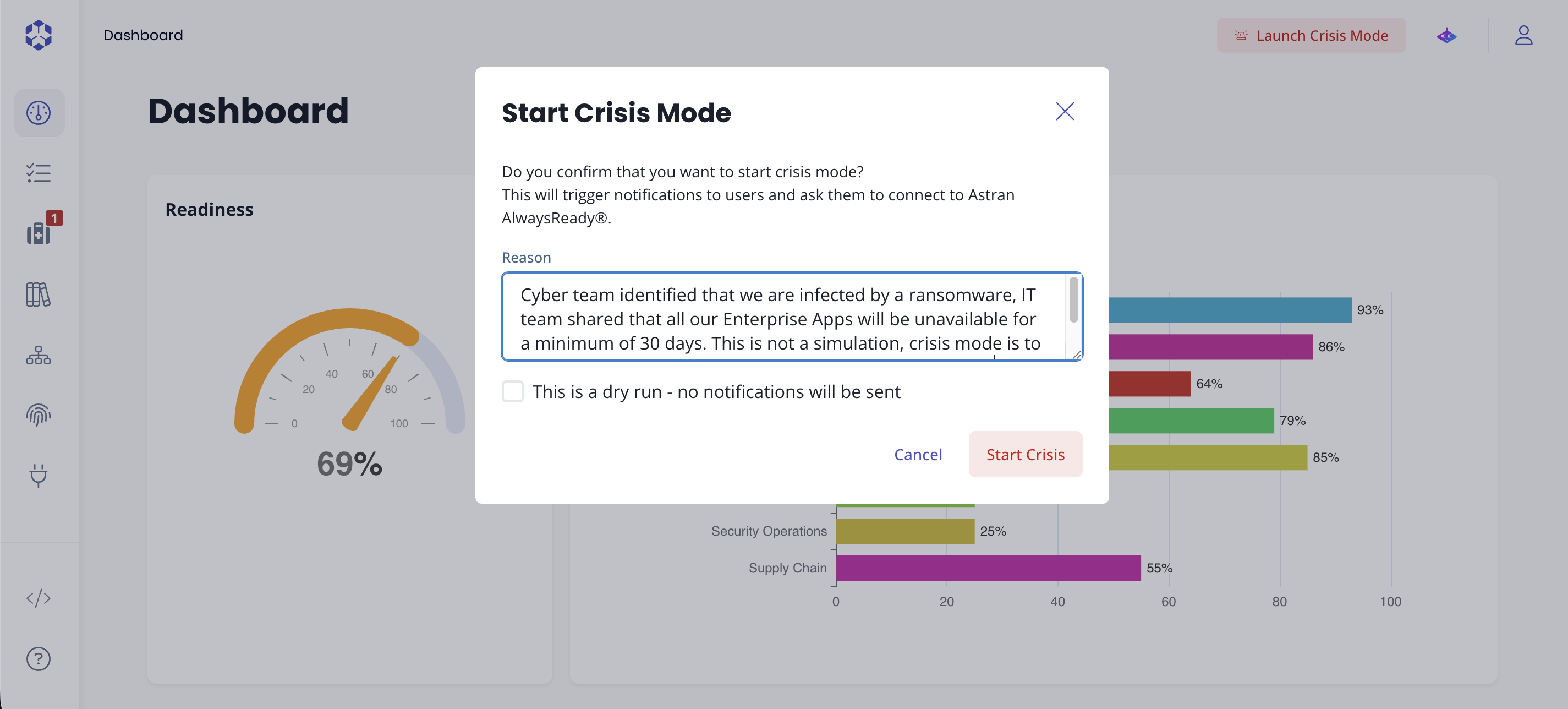 Emergency Onboarding interface