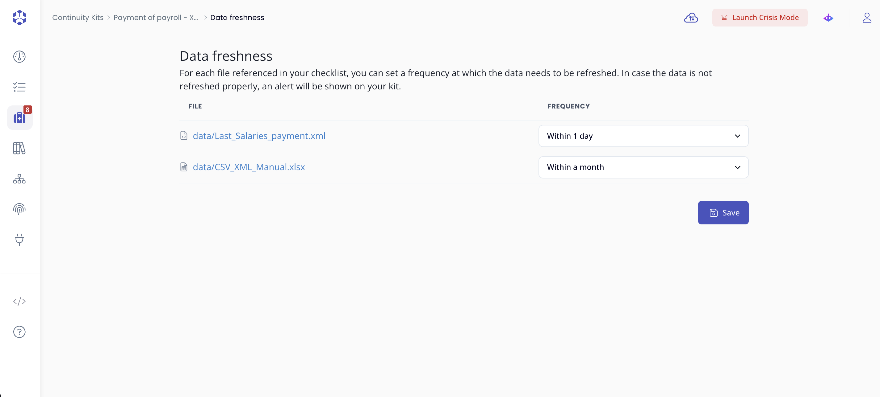 Data Synchronization interface